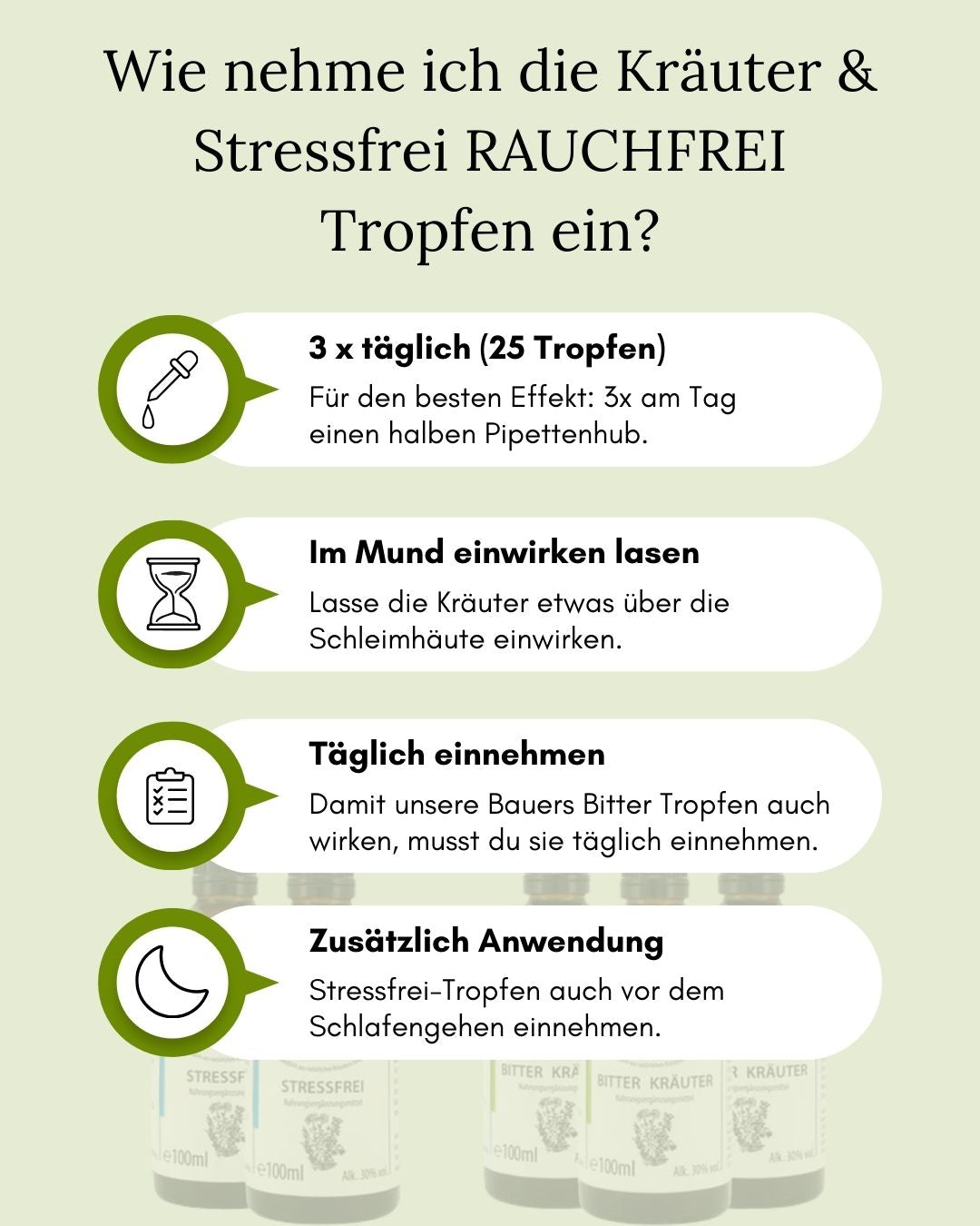 Bauers Bitter Kräuter & Stressfrei RAUCHFREI Set | 5 WOCHEN Kur